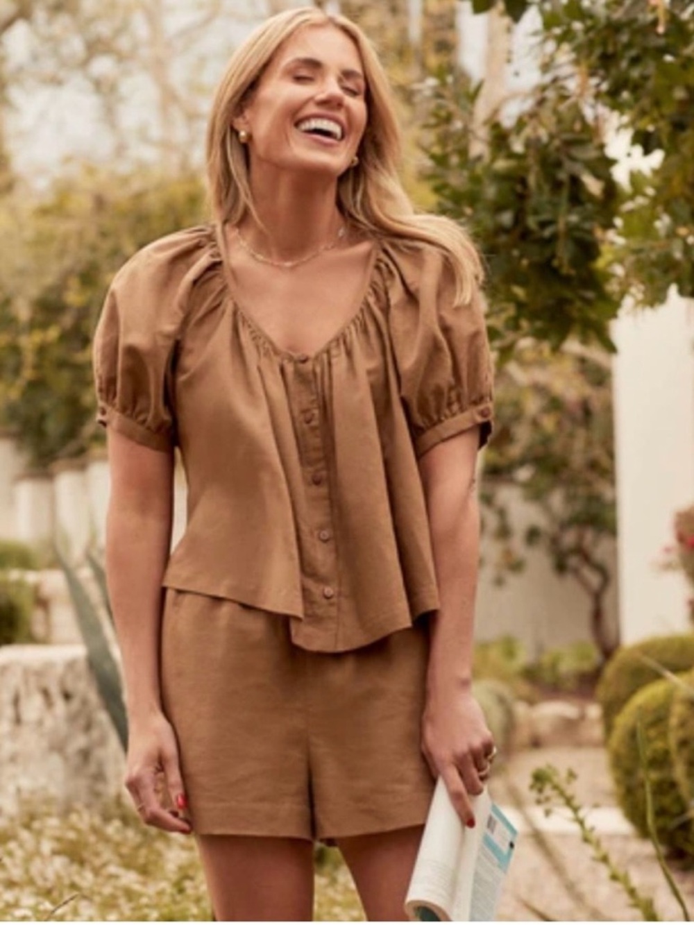 Tuckernuck x Shea McGee Mocha Linen set NWT